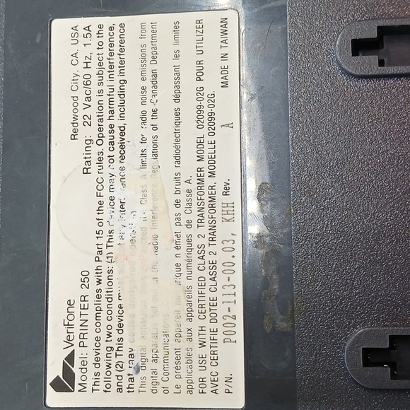Verifone Printer 250 and Tranz 330 Verifone Vital Credit Card Reader - Picture 8 of 11
